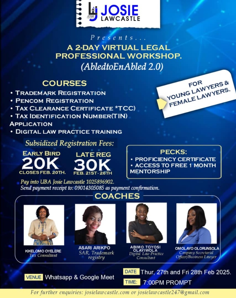 AbledtoEnAbled 2.0 - Virtual Legal Professional Workshop